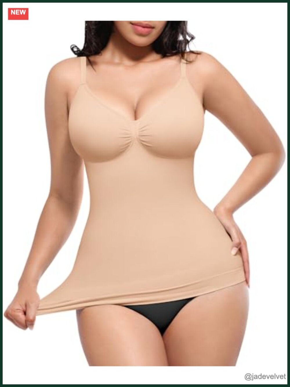 Womens Tummy Control Shapewear Camisole V Neck Seamless Cami Body Shaper